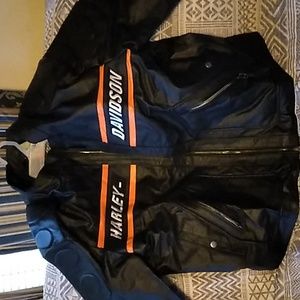 Men's vintage Harley Davidson biker leather jacket size 2xl